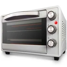 Grunkel Horno Eléctrico de Sobremesa Multifunción HR-23SILVER, 23 Litros, 1600W, 3 Funciones de Calor, 230°C, Color Plata con Detalles Inox